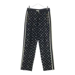 LOUIS VUITTON (ルイヴィトン) モノグラム サイドライン ジップ ベロア スウェットパンツ ブラック RW231W RC3 FOJX09のサムネイル