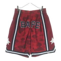 A BATHING APE (アベイシングエイプ) 20SS Color Camo Mesh Shorts ロゴ スター ライン 001SPG301008X メッシュショーツ レッドのサムネイル