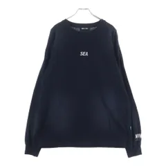 WIND AND SEA (ウィンダンシー) SULFUR DYEING LOGO L/S TEE サフール ダイイング ロゴデザイン クルーネック カットソー 長袖Tシャツ ブラック WDS-O-ESD-27-Q1-CS-01のサムネイル