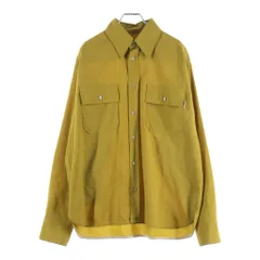 MARNI (マルニ) 21SS TROPICAL WOOL SHIRT トロピカルウール ステッチデザイン 長袖シャツ イエロー CUMU0149A0 S45455のサムネイル