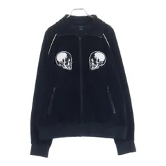 NUMBER (N)INE (ナンバーナイン) 04SS Archive DREAM期 SKULL スカルワッペン ベロアジャージ ジャケット ブラックのサムネイル
