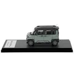 三菱 デリカミニ 1/43スケールモデルカー アッシュグリーンメタリック/ブラックマイカ　デリ丸のサムネイル
