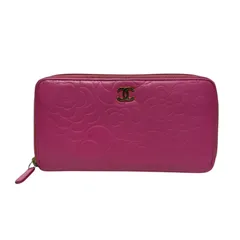 4593 CHANEL シャネル 長財布 ココマーク ピンク カメリア ラウンドファスナーのサムネイル