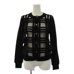 コムデギャルソンコムデギャルソン COMME des GARCONS COMME des GARCONS コムコム AD2022 ニット カーディガン 長袖 チェック柄 ウール S 黒 RK-N503 /BMのサムネイル