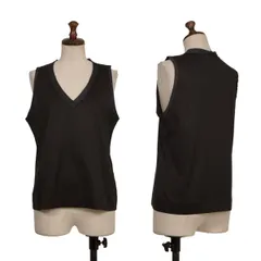 ジルサンダーネイビーJIL SANDER NAVY コットンVネックタンクトップ 黒紺Sのサムネイル