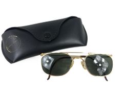 レイバン　Ray-Ban　ヴィンテージ　サングラス　B＆L　USA製　グリーン系×ブラウン×ゴールドカラー　送料無料