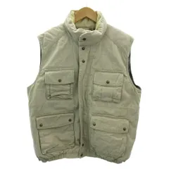 エディーバウアー EDDIE BAUER ヴィンテージ 70s-80s 黒タグ ダウンベスト ジップアップ 裏地 チェック柄 ダック地 L ベージュ 0112のサムネイル