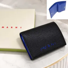 【新品商品】MARNI (マルニ) (PFMI0098U0 P6533) 二つ折り財布 BIFOLD WALLET　メンディング刺繍入りのサムネイル