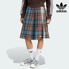 【即納】アディダスオリジナルス adidas originals アディダス オリジナルス プリーツ チェック スカート ひざ丈 運動 スポーツ トレフォイルロゴ スリーストライプス kw4529のサムネイル