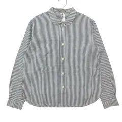 MARGARET HOWELL マーガレットハウエル 長袖シャツ MHL. ストライプ ホワイト×ブルー 2【M】 メンズ 【中古】のサムネイル