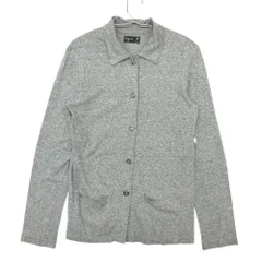 美品 agnes b. アニエスベー ニット シャツ ジャケット 長袖 霜降り柄 トップス グレー レディース 【中古】のサムネイル