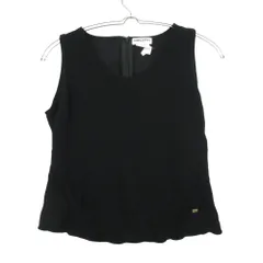 Sonia Rykiel ソニアリキエル タンクトップ ワンポイントロゴ ノースリーブ カットソー トップス フランス製 ブラック T38【M】 レディース 【中古】のサムネイル