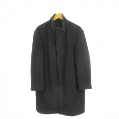 イネドオム INED HOMME ロングコート アンゴラ混 2 ダークグレー 無地 スタンドカラー 長袖 /AH40 ■ECC001のサムネイル