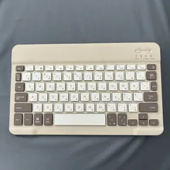 3COINS 薄型ワイヤレスキーボード Bluetooth ベージュ 動作確認済のサムネイル