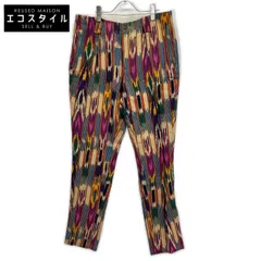 ETRO　エトロ　1W352 4114 パープル×ベージュ 総柄 ペイント パンツ　48のサムネイル