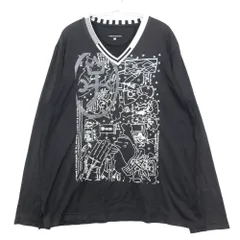 JC de CASTELBAJAC カステルバジャック 長袖Ｔシャツ vネック プリント ブラック 50【XL】 メンズ 【中古】のサムネイル