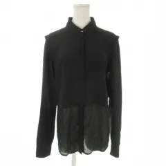 ティーバイアレキサンダーワン T by Alexanderwang シャツ ブラウス XS 黒 ブラック 長袖 レギュラーカラー シアー素材切り替え /AO29 ■GY99のサムネイル