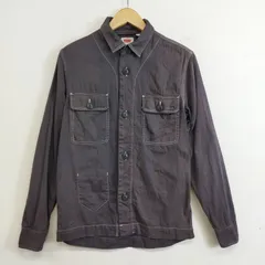Levi's リーバイス シャツ ジャケット ワーク 胸ポケット ステッチ アメカジ コットン 古着 グレー系 XS H89のサムネイル