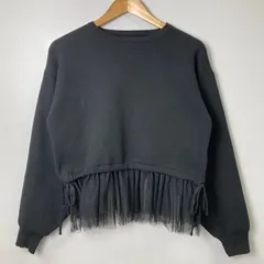 コウベレタス 神戸レタス／KOBE LETTUCE 『yuiさんコラボ』スウェットライクドッキングニットトップス 【M】 ブラック／黒のサムネイル