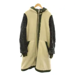 サカイ sacai 17AW ハイブリッド ボア コート ロング アウター 3 アイボリー カーキ 長袖 フード付き 17-01449M /YMのサムネイル