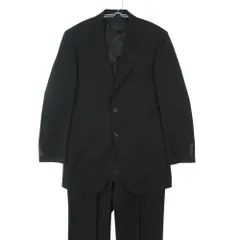 Dunhill ダンヒル スーツ セットアップ ウール モヘヤ テーラード ジャケット 2B 背抜き 1タック パンツ 日本製 ブラック 96A6【L】 メンズ 【中古】のサムネイル