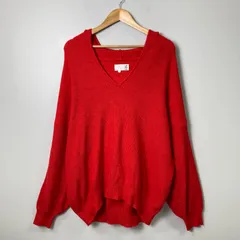 ラコレ LAKOLE Vネックニットプルオーバー【F】レッド系／赤系のサムネイル