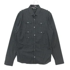 NEIL BARRETT ニールバレット 長袖シャツ 5ポケットチェック柄 トップス 長袖 シャツ ブラック×チャコールグレー 39【M】 メンズ 【中古】のサムネイル