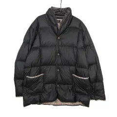 DAKS ダックス ダウンジャケット ハウスチェック柄裏地 ベルベットショールカラー ブルゾン アウター ブラック L【L】 レディース 【中古】のサムネイル