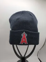 47Brand 47 ブランド ロゴ 刺繡 ロサンゼルス エンゼルス A ニット帽 ビーニー キャップ 帽子 ブラック フリーサイズ N-12のサムネイル