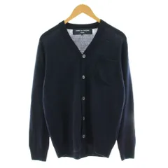 コムデギャルソンオム COMME des GARCONS HOMME AD2015 ニットカーディガン 長袖 Vネック ウール M 紺 ネイビー HP-N001 /KUのサムネイル