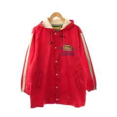 ロンズデール LONSDALE ナイロンパーカー ジャケット フーディー ジップアップ L レッド グレー マルチカラー /DO ■GY03のサムネイル