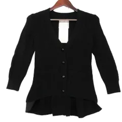 Sacai サカイ カーディガン ウール ケーブル ニット 長袖 セーター ペプラム風 ブラック 1【S】 レディース 【中古】のサムネイル
