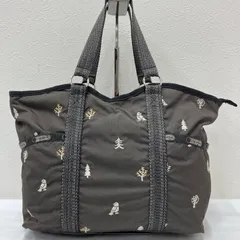 7145　LeSportsac　レスポートサック　トートバッグ　ハンドバッグ　ブラウン　刺繍　レディース　軽量のサムネイル