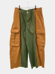 B.BALLSY ビーボールジー カーゴパンツ F クロップド・半端丈 コットン 無地 ワイド・ルーズ ストレート レギュラー ウエストゴム・紐 メンズ レディースのサムネイル