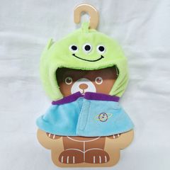 未使用★ぬいぐるみキーチェーン用ポンチョ ユニベアシティ リトルグリーンメン ディズニー