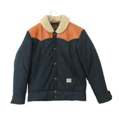 CALEE キャリー ブルゾン ボア襟 レザーヨーク 中綿 ジャケット アウター ネイビー M メンズ 【中古】のサムネイル