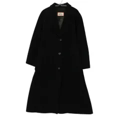 Herno ヘルノ チェスターコート モヘア ウール ロング アウター 総柄 総裏地 ジャケット ブラック 42【M】 メンズ 【中古】のサムネイル