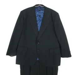 Dunhill ダンヒル セットアップ スーツ パンツ ウール100% オーダーメイド 日本製 無地 1タック ジップアップ ダークネイビー メンズ 【中古】のサムネイル