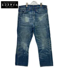 RRL　ダブルアールエル　USA製 R151RC01 ダメージ加工 PIONEER BUCKLE BACK JEANS　34×32のサムネイル