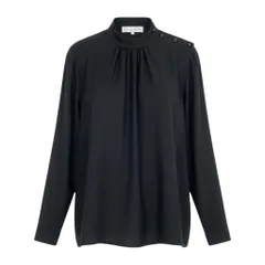 Eh6 Christian Dior クリスチャンディオール ボトルネックブラウス 長袖ブラウス 80～90’s Vintage シアートップス M ブラック レディース 女性用o07tのサムネイル