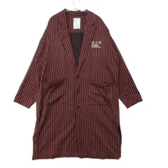 美品 SHAREEF シャリーフ ラボ コート ロング丈 ジャケット ブロックストライプ柄 BLOCK STRIPE LABORATORY COAT オレンジ 2【M】 メンズ 【中古】のサムネイル