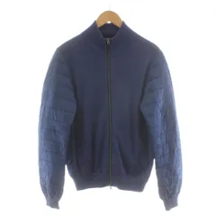 ヘルノ HERNO PRODUZ LAVJAP 中綿ジャケット ブルゾン ニット切替 カシミヤ シルク混 絹 50 紺 ネイビー /AN23 ■ECD002のサムネイル