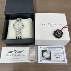 （n315）Izax Valentino アイザックバレンチノ レディース 腕時計 IVG-9100-1 天然ダイヤ サファイア シェル文字盤 箱 保証書 余りコマ 鑑別カード付 稼動品 美品のサムネイル