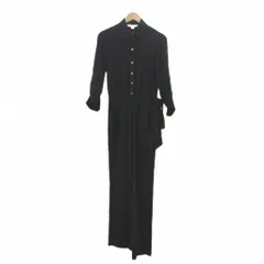 ダイアンフォンファステンバーグ DIANE von FURSTENBERG オールインワン シャツ ブラウス パンツ 絹 シルク XS  黒 ブラック 長袖 フロントボタン /NP ■ECD004のサムネイル