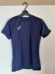 ◇ASICS アシックス OP ショートスリーブトップ XS ネイビー（ピーコート×ブリリアントホワイト）◇CR