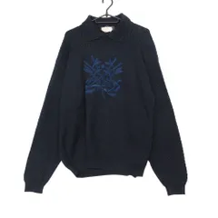Salvatore Ferragamo サルヴァトーレフェラガモ ニット 長袖 ポロシャツ ケーブル セーター 襟付き 刺繍 ロゴ トップス ネイビー S メンズ 【中古】のサムネイル