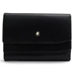 モンブラン／MONTBLANC 財布 ウォレット メンズ 男性 男性用 レザー 革 本革 ブラック 黒  7587 Meisterstuck Kleine Frauenbrieftasche マイスターシュテュック 小銭入れあり 三つ折り ユニセックス 男女兼のサムネイル