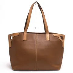 カルティエ／Cartier バッグ トートバッグ 鞄 ハンドバッグ レディース 女性 女性用 レザー 革 本革 ブラウン 茶  L1001471 Marcello de Cartier マルチェロ ドゥ カルティエ トートバッグMM シボ革 シュリンクレザー のサムネイル