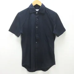 g■エストネーション/ESTNATION 半袖ポロシャツ/フルボタン【M】紺/men's/96【中古】■のサムネイル