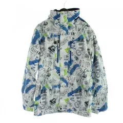 クイックシルバー QUIKSILVER ジャケット スノーボード スキー ウエア フード 上着 S 青 ブルー 白 ホワイト グラフィック柄 長袖 フード付き /APのサムネイル